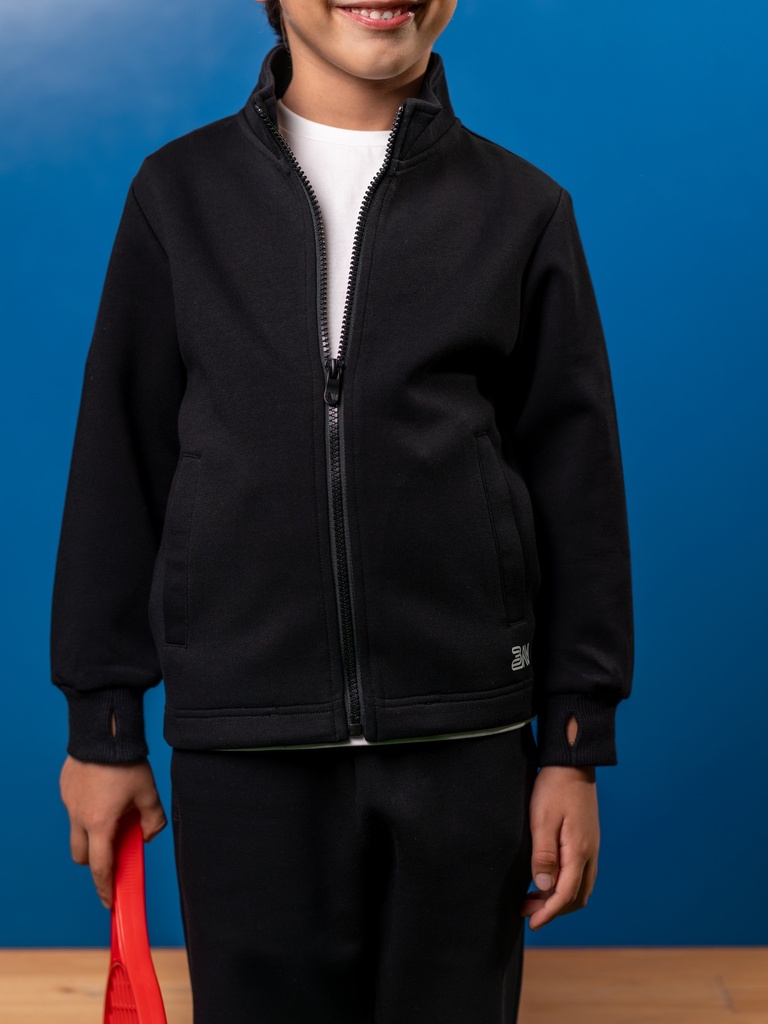 Black slim fit tracksuit