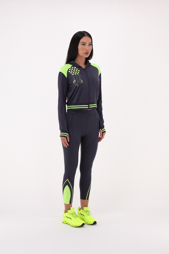 Women Neon Qatar tracksuit Set
