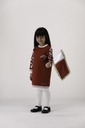 Burgundy Girls Active Dress with white tights