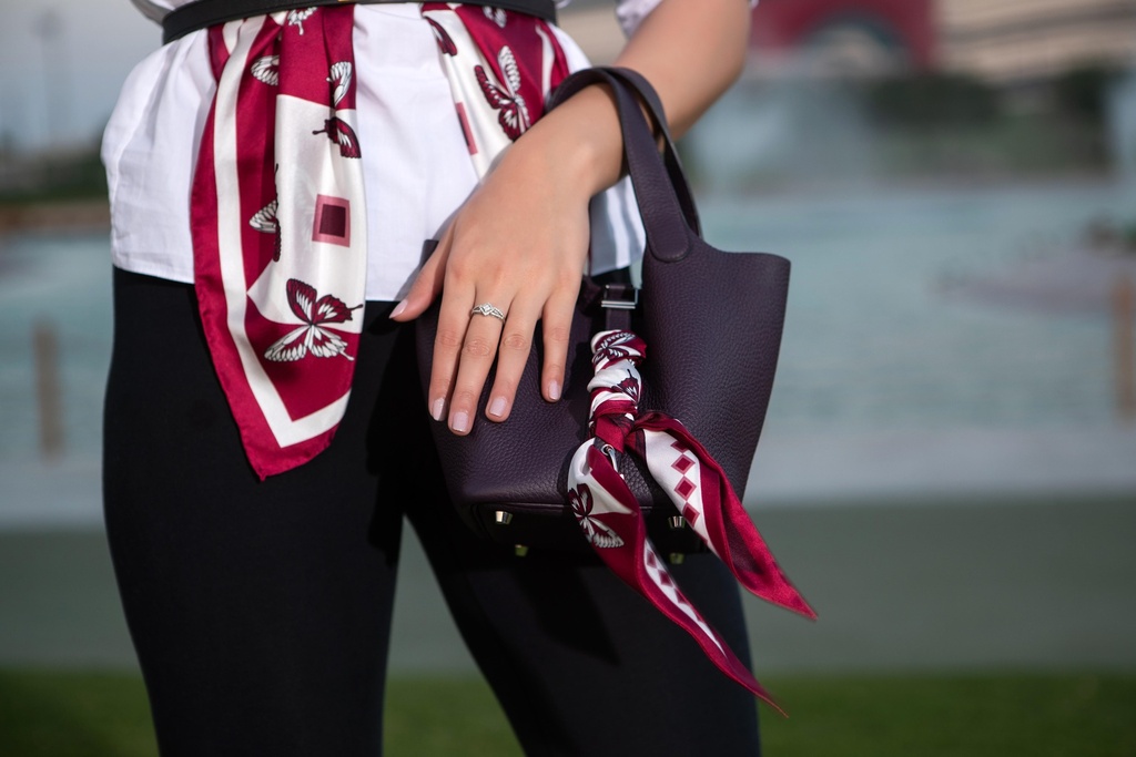 Silk Scarf  Twilly Butterfly