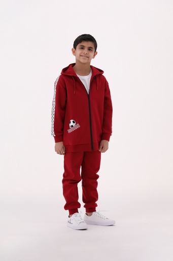 Kids burgundy football Tracksuit