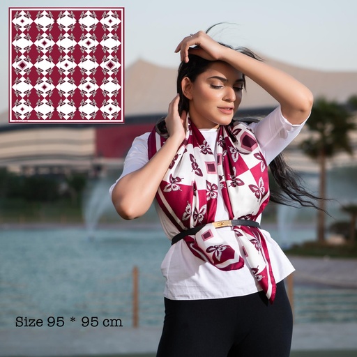 Square Silk Scarf Butterfly